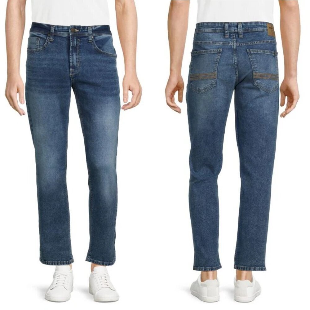 NWT New $109 BUFFALO David Bitton Evan-X Slim Straight Jeans Size 34 x 30